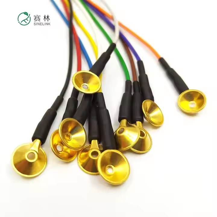 Kokios yra dažniausiai naudojamo EEG taurės elektrodo specifikacijos?